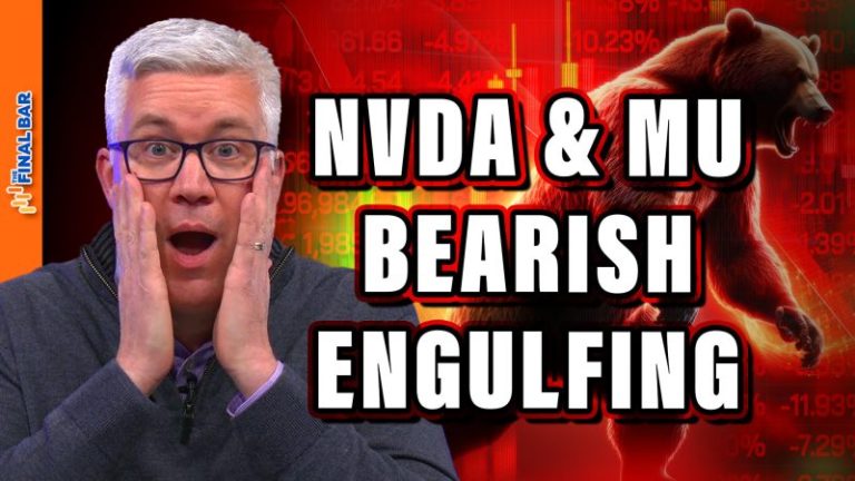 Bearish Engulfing Patterns Forming on NVDA & MU