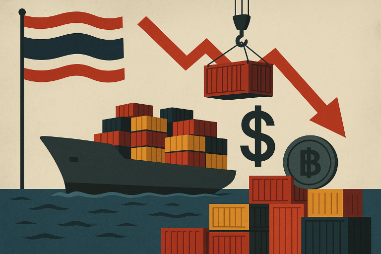 Thailand’s exports weaken as tariffs, currency pressure weigh on trade