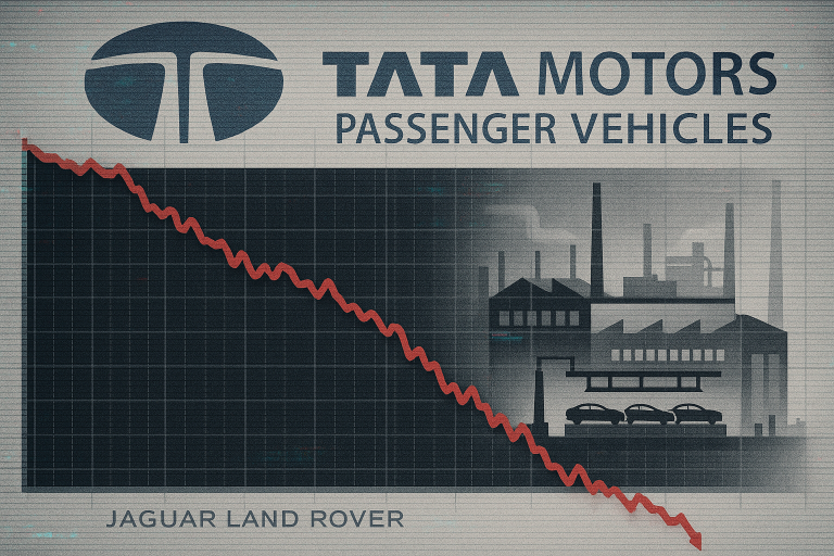 Tata Motors PV shares plunge as JLR woes, cyberattack hit Q2 performance