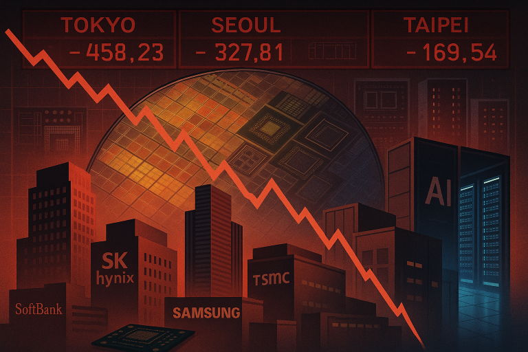 SoftBank and Asian chip stocks fall as Nvidia’s selloff ripples through global semiconductor sector