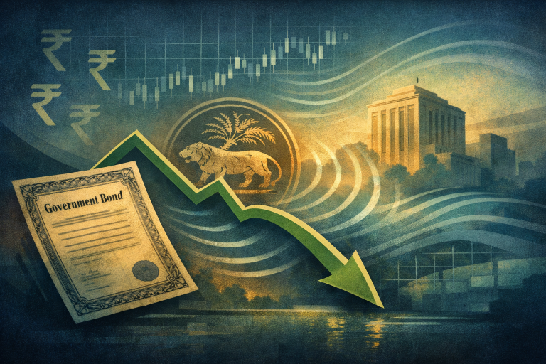 Indian government bonds surge as RBI steps in to ease liquidity strain