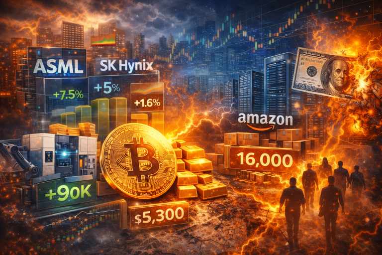 Evening digest: Bitcoin reclaims $90K, chip stocks surge, Amazon layoffs
