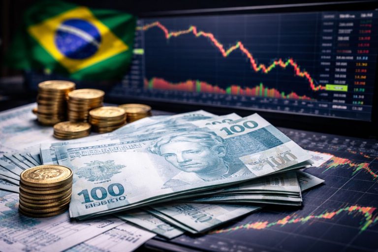Brazil real nears 5.3 as treasury steps in amid rising global risks